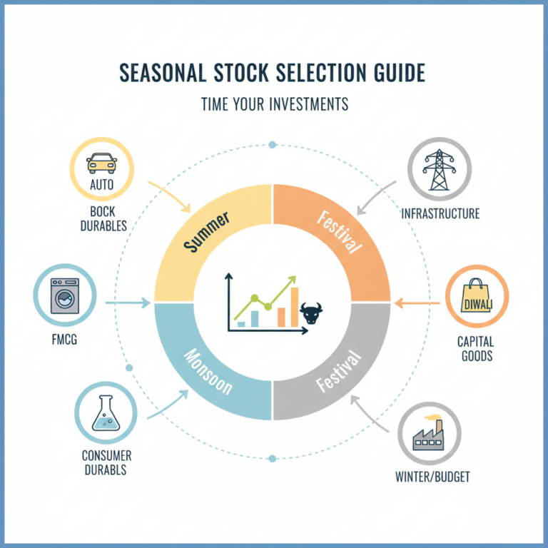 season wise stock selection guide infographic for stock market trading