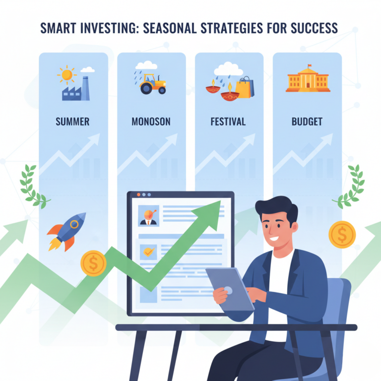 Step-by-step process for season-wise stock selection using charts, financial data, and market analysis