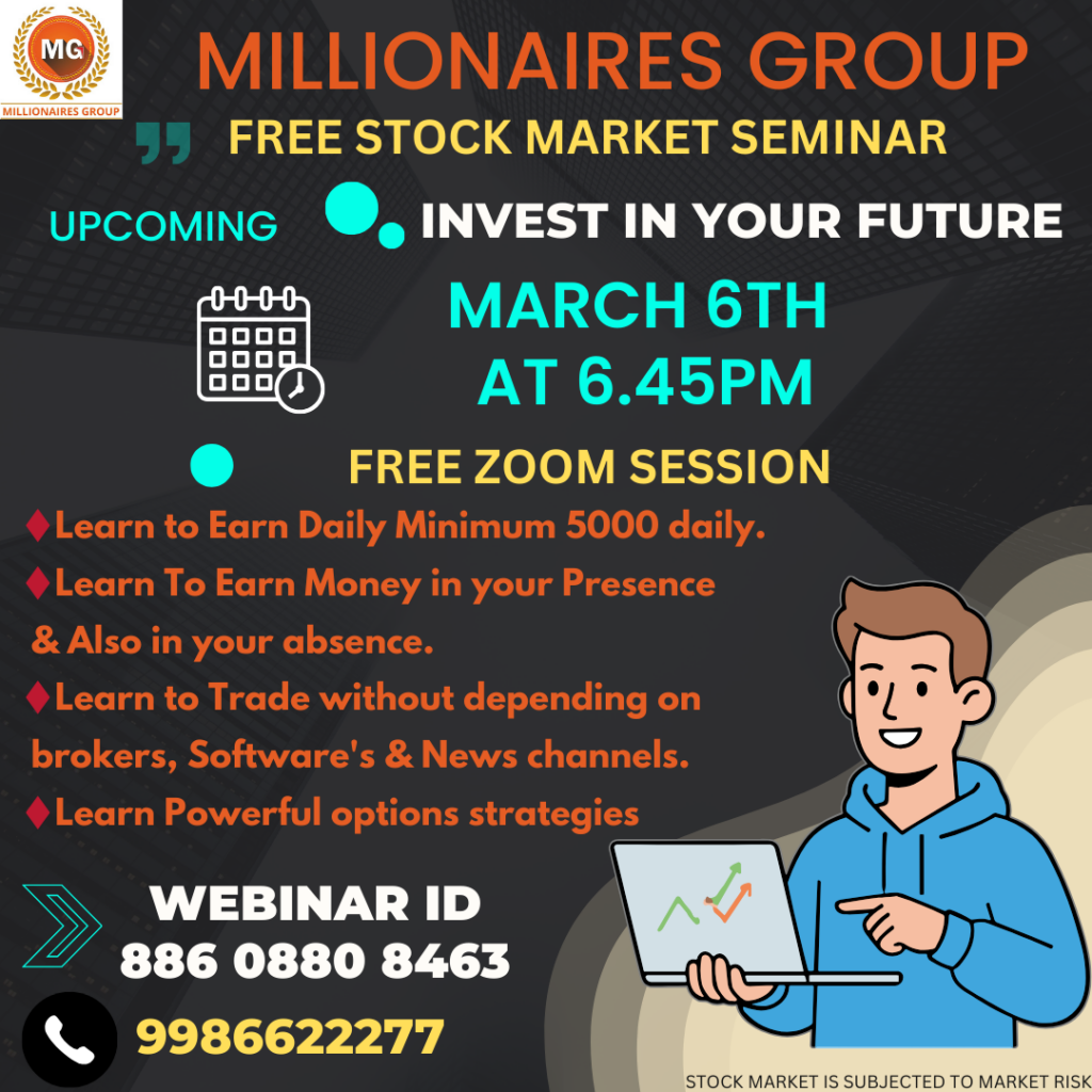 Millionaires Group Share market courses in bangalore