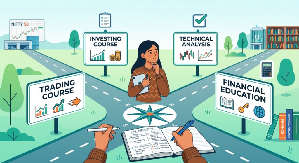 Choosing the right stock market course in India with different trading learning paths